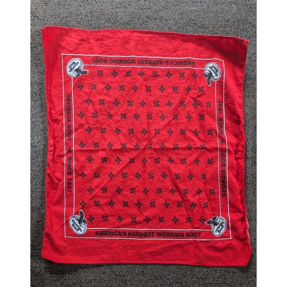 Georgia Boots Bandana Hankie Handkerchiefs Biker Red
